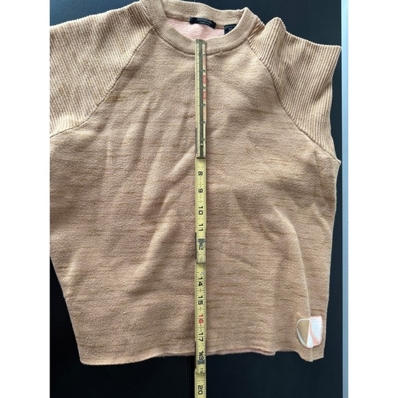 Scotch & Soda Maison Scotch Club Nomade Knit Top Camel Pink Wide Sleeve Small - Picture 7 of 8
